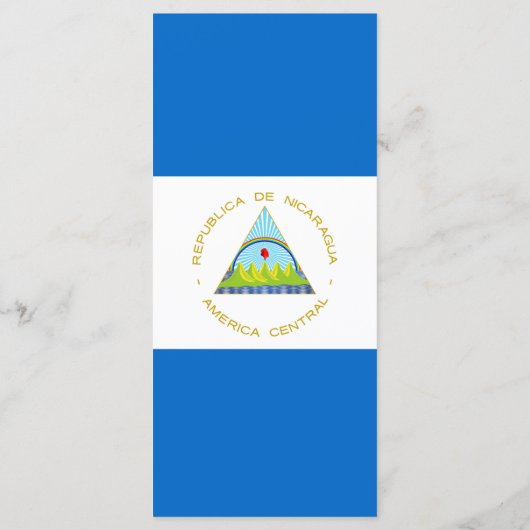 vlag van Nicaragua Menu (Achterkant)