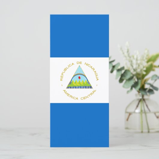 vlag van Nicaragua Menu (Staand voorkant)