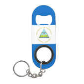 vlag van Nicaragua Mini Flessenopener (Voorkant)