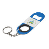 vlag van Nicaragua Mini Flessenopener (Voorkant Gekanteld)