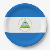 Vlag van Nicaragua Papieren Bordje (Voorkant)