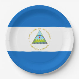 Vlag van Nicaragua Papieren Bordje