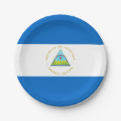 vlag van Nicaragua Papieren Bordje (Voorkant)