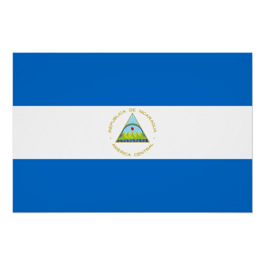Vlag van Nicaragua Perfect Poster (Voorkant)