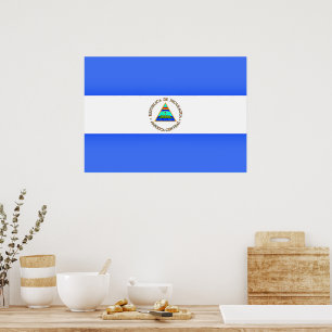 Vlag van Nicaragua Poster
