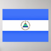 Vlag van Nicaragua Poster (Voorkant)