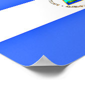 Vlag van Nicaragua Poster (Hoek)