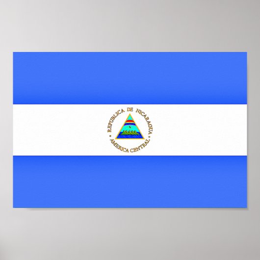 Vlag van Nicaragua Poster (Voorkant)
