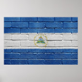 Vlag van Nicaragua Poster (Voorkant)