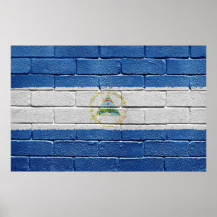 Vlag van Nicaragua Poster