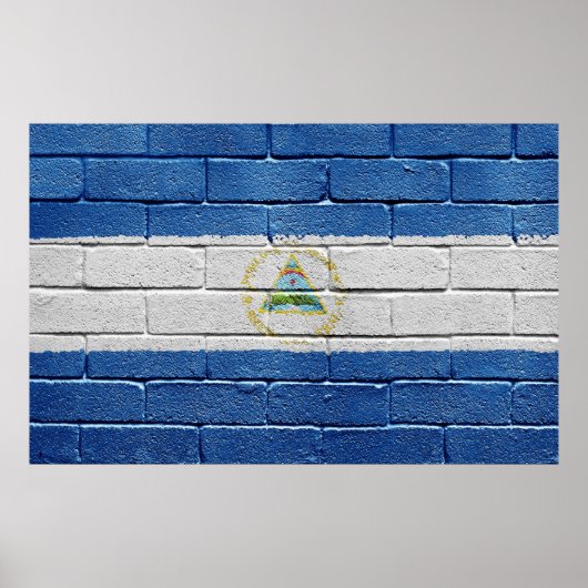 Vlag van Nicaragua Poster (Voorkant)