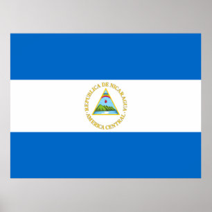Vlag van Nicaragua Poster