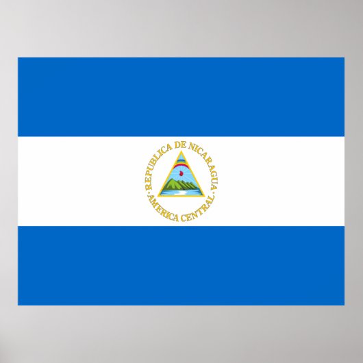 Vlag van Nicaragua Poster (Voorkant)