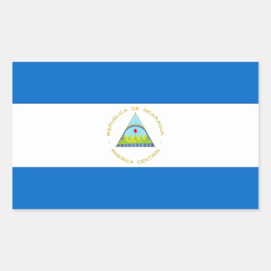 vlag van Nicaragua Rechthoekige Sticker (Voorkant)
