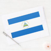vlag van Nicaragua Rechthoekige Sticker (Envelop)