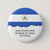 Vlag van Nicaragua Ronde Button 5,7 Cm (Voorkant)