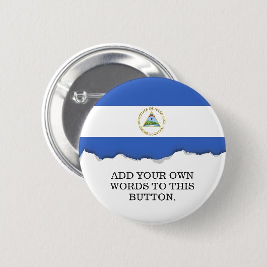 Vlag van Nicaragua Ronde Button 5,7 Cm (Voorkant /achterkant)