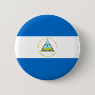 Vlag van Nicaragua Ronde Button 5,7 Cm