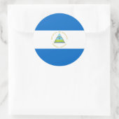 vlag van Nicaragua Ronde Sticker (Tas)