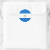 Vlag van Nicaragua Ronde Sticker (Tas)