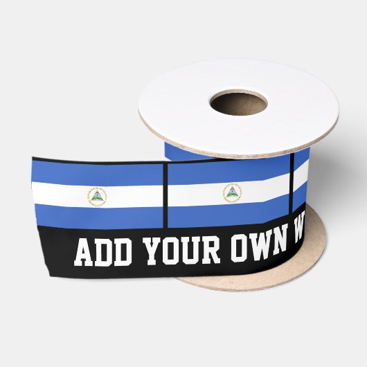 Vlag van Nicaragua Satijnen Lint (Spoel)