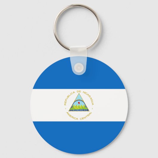 Vlag van Nicaragua Sleutelhanger (Voorkant)
