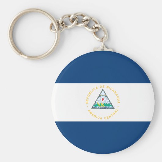 Vlag van Nicaragua Sleutelhanger (Voorkant)