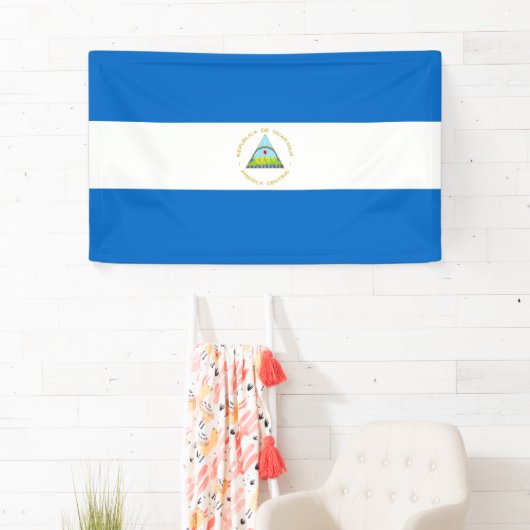 vlag van Nicaragua Spandoek (Insitu)