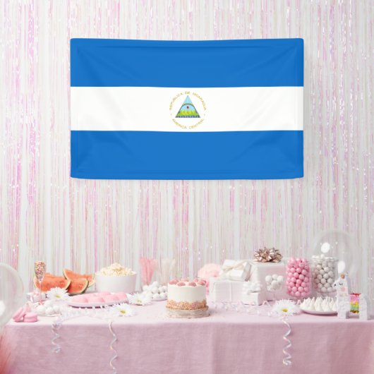 vlag van Nicaragua Spandoek (Feest)
