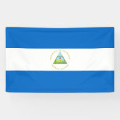 Vlag van Nicaragua Spandoek (Horizontaal)