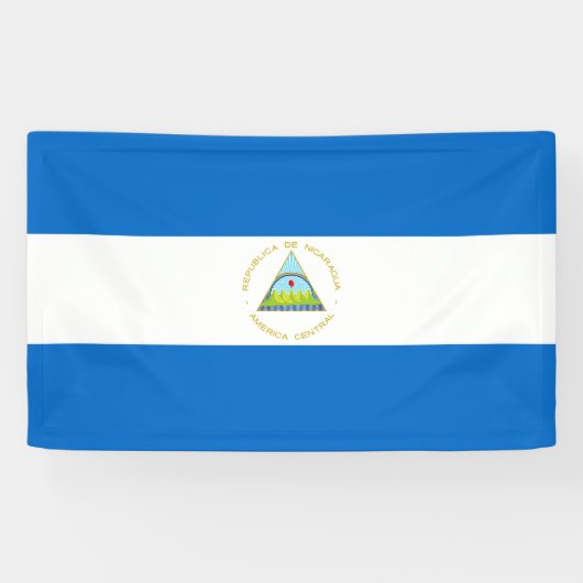 Vlag van Nicaragua Spandoek (Horizontaal)