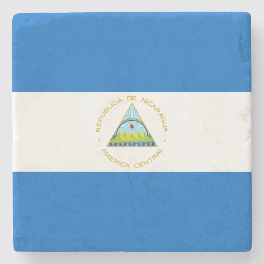 Vlag van Nicaragua Stenen Onderzetter (Voorkant)