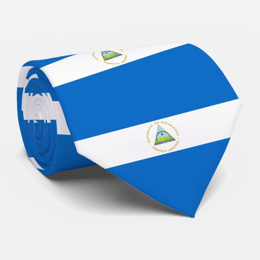 vlag van Nicaragua Stropdas (Opgerold)