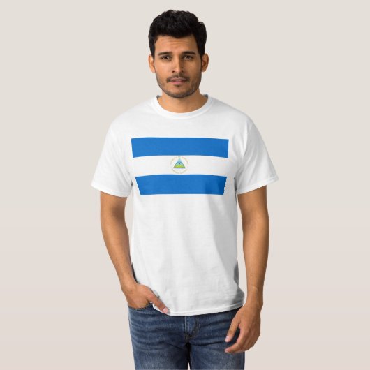 vlag van Nicaragua T-shirt (Voorkant volledig)