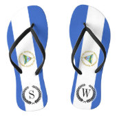 Vlag van Nicaragua Teenslippers (Voetbed)