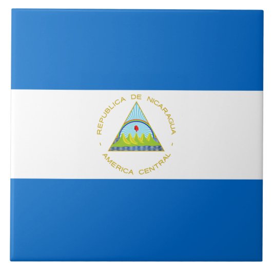 Vlag van Nicaragua Tegeltje (Voorkant)