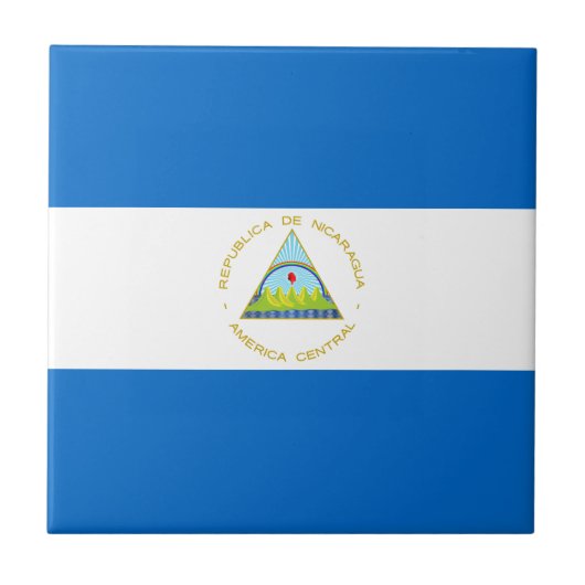 Vlag van Nicaragua Tegeltje (Voorkant)
