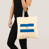 Vlag van Nicaragua Tote Bag (Voorkant (product))