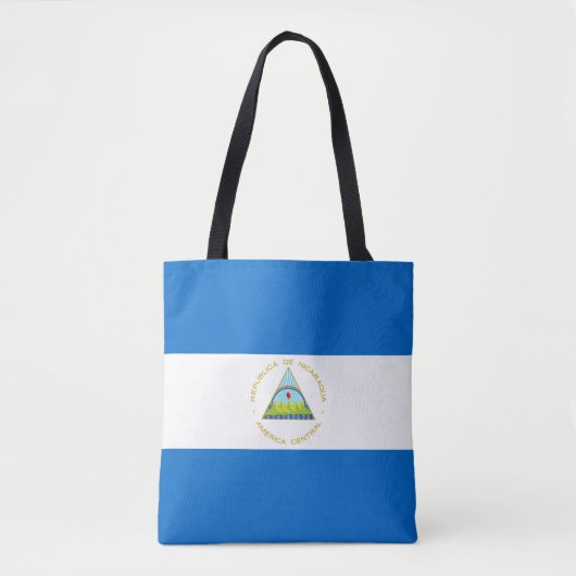Vlag van Nicaragua Tote Bag (Voorkant)