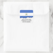 Vlag van Nicaragua Vierkante Sticker (Tas)