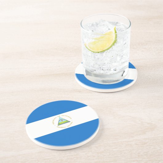 vlag van Nicaragua Zandsteen Onderzetter (Zijkant)