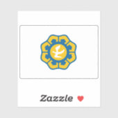 Vlag van Nicosia (Lefkosia) gemeente, Cyprus Sticker (Vel)