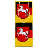 Vlag van Niedersachsen Wine Gift Bag Wijn Cadeautas (Achterkant)