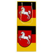 Vlag van Niedersachsen Wine Gift Bag Wijn Cadeautas (Voorkant)
