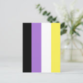 Vlag van niet-binaire pride briefkaart (Staand voorkant)