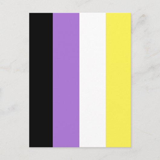 Vlag van niet-binaire pride briefkaart (Voorkant)