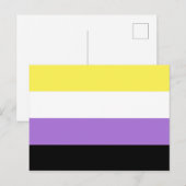 Vlag van niet-binaire pride briefkaart (Voorkant / Achterkant)