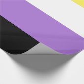 Vlag van niet-binaire pride cadeaupapier (Hoek)
