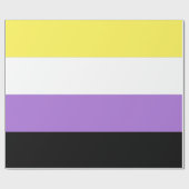 Vlag van niet-binaire pride cadeaupapier (Vlak)