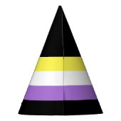Vlag van niet-binaire Pride Feesthoedjes (Achterkant)